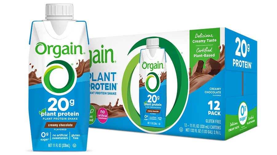 Orgain Organic Plant-Based Protein Shake dairy free protein shakes