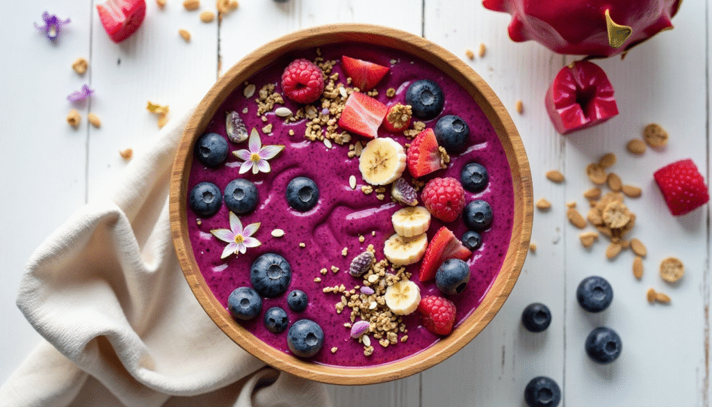 Acai and Dragon Fruit Superfood Smoothie